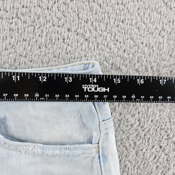 Flying Monkey Shorts Women 26 Light Wash Blue Distressed Frayed Cutoff High Rise - Picture 8 of 16